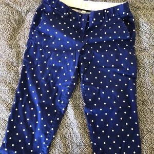 J. Crew polka dot cropped pants
